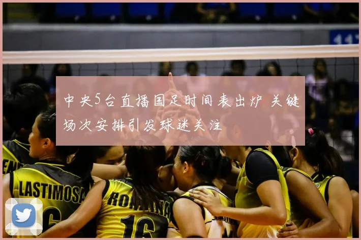 中央5台直播国足时间表出炉 关键场次安排引发球迷关注