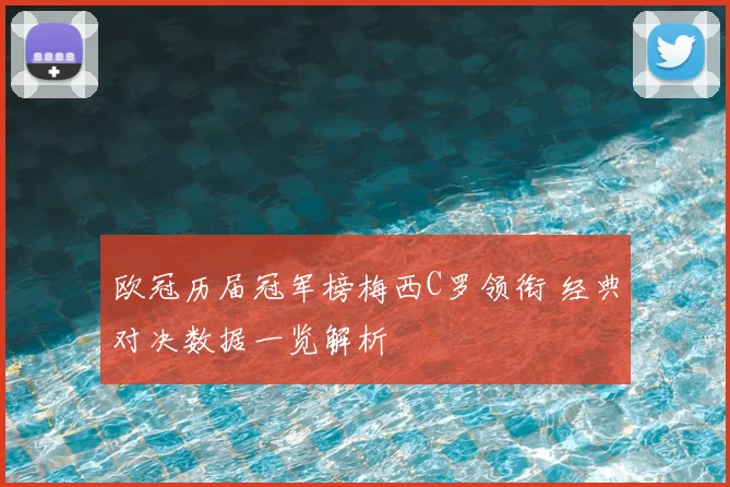 欧冠历届冠军榜梅西C罗领衔 经典对决数据一览解析